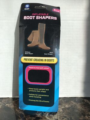 SOF Inflatable Boot Shapers Keeps Boots Upright Prevents Creasing NEW