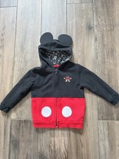 New Disney Parks MICKEY MOUSE Ears Zip Up Hoodie/jacket 4T Toddler Boy