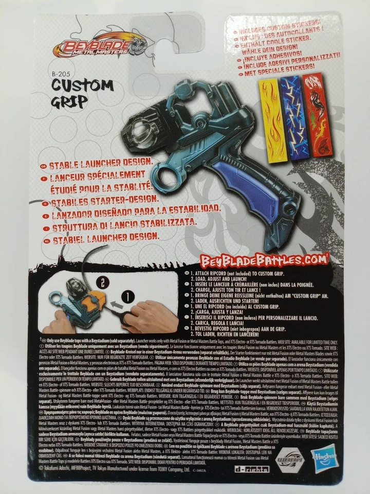 LANCIATORE BEYBLADE METAL MASTERS BEYBLADER GEAR CUSTOM GRIP - Immagine 2 di 2