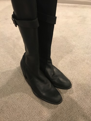 Black Leather 14” Shaft Height Boots 