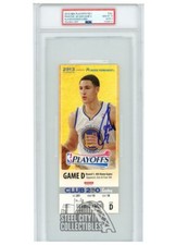 Stephen Curry Autographed 2013 Playoffs Round 1 Game D Ticket PSA 10 PSA/DNA 9