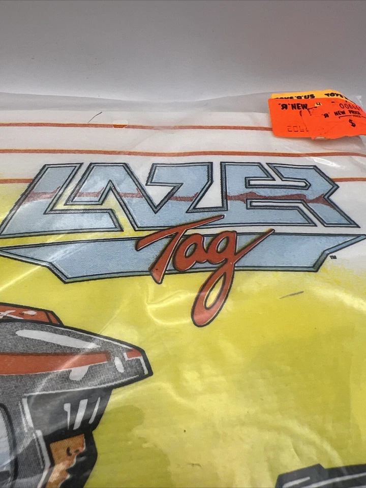 Mantel de papel vintage Lazer Tag C. A. Reed años 80 52"×96" NUEVO NOS Foto 2 de 4