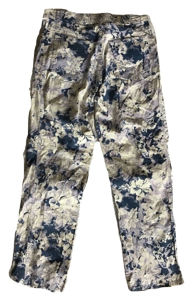 Women's Conte of Florence Floral Slim Pants Cotton Pants Size 46 image 5