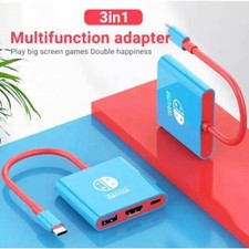 Nintendo Switch 3 en 1 Hub HD Convertidor Tipo-C a USB 3.0/HDMI/USB-C PD Adaptador