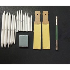 23Pcs Sandpaper Erasable Smudge Stick Sketch Tools Art Stump Pencil Set Beginner