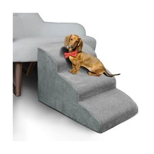 3 Steps High Density Foam Dog Stairs Ramps,Non-Slip Pet Steps for Older Dogs,...