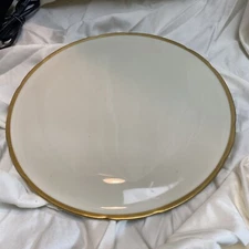 Royal Ivory KPM GOLD TRIM Large Dinner Platter 12.5" ROUND