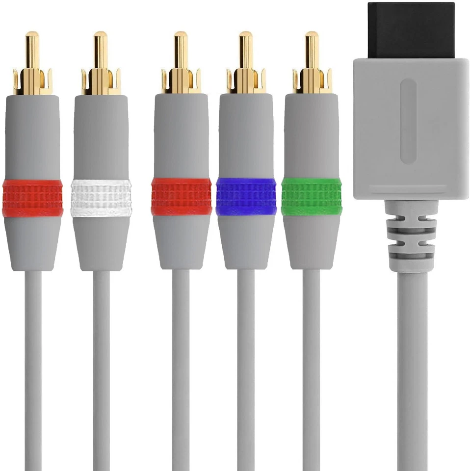 6FT HD TV Component RCA Audio Video AV Cable Cord Plug for Nintendo Wii U Wii - Image 2 of 2
