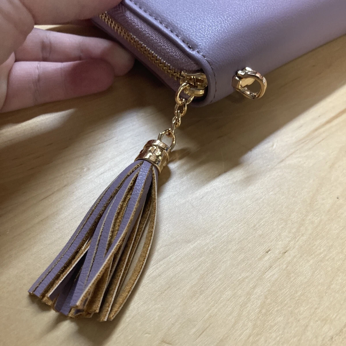 Cyanb Fashion Women Clutch Wristlet Wallet Zip Around Soft Phone Purse Purple