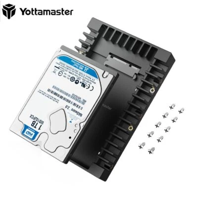 Yottamaster 2,5" SSD auf 3,5" Zoll SATA Interner Festplatten HDD Adapter Caddy