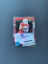 Michael Wilson 2023 Panini Clearly Donruss 76 Rated Rookie Auto RC Cardinals