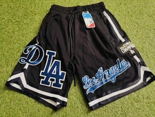 Pro Standard Los Angeles Dodgers Embroidered Shorts Men's Size Small Black NWT