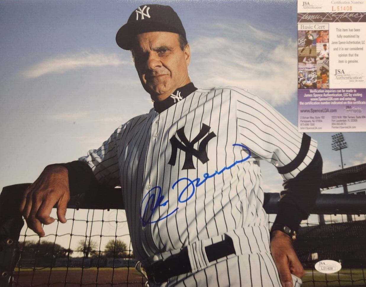 Joe Torre Autographed Signed New York Yankees 11x14 Photo w/ JSA COA #L51408 