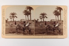 Egypt Cairo An Egyptian Drum Photo 1896 Stereo Vintage Albumen