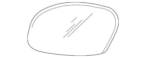 Cristal del espejo retrovisor exterior izquierdo para Ford Sable Taurus (N/P YF1Z-17K707-BB)