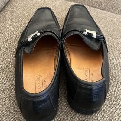 Coach Black Leather Loafers Size 12D Coach Men main image 2