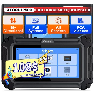 XTOOL IP500 For Chrysler/Dodge/Jeep Bidirectional OBD2 Scanner Diagnostic Tool 