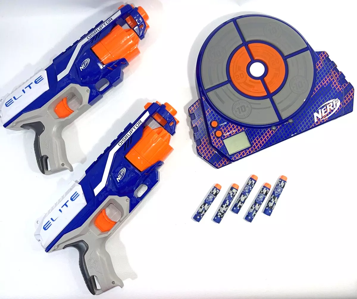 NERF Disruptor Elite Blaster - 6-Dart Rotating Drum, Slam Fire, Includes 6  Official Nerf Elite Darts - for Kids, Teens, Adults