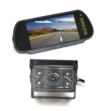 Panoramic RV Bus Truck Reverse Backup Camera 170 Degree Rear View Mirror Monitor