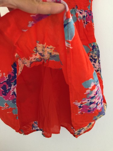 AMERICAN EAGLE OUTFITTERS AE Women's New Orange Sz 0 XS Floral Sleeveless Dress - Picture 8 of 12