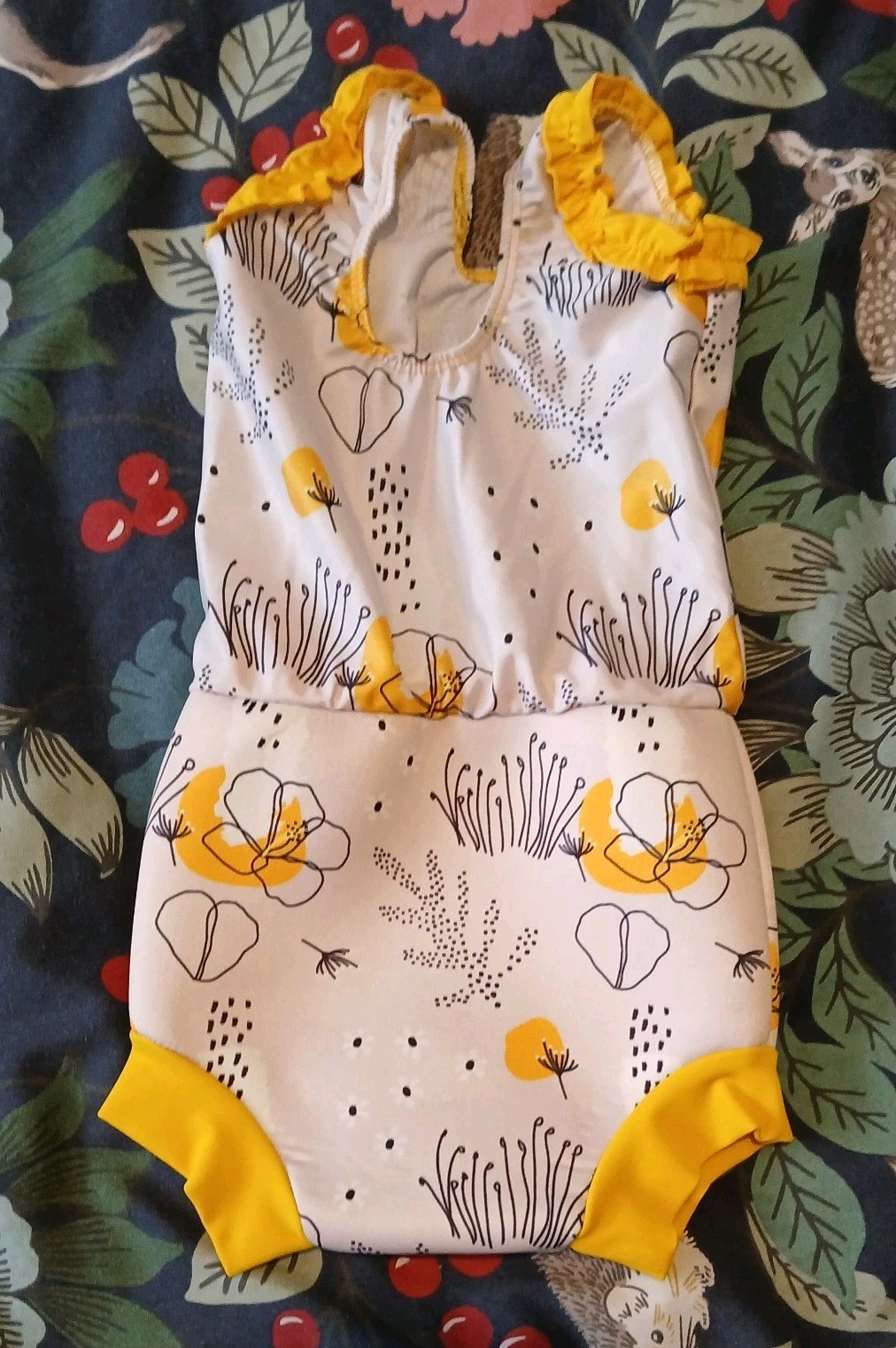 New SPLASH ABOUT Baby Girl's Floral Yellow Mix HAPPY NAPPY Swimsuit 3-8 Months image 6