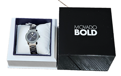 Like brand new Movado bold women’s watch Movado Bold Evolution 2.0 Watch with Grey Dial and Two Tone  main image 4