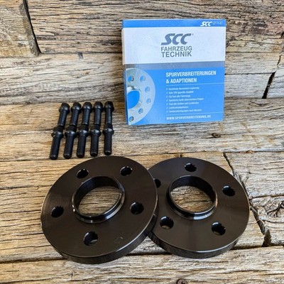 40mm 2x20mm Spurverbreiterung SCC für Mercedes Radschrauben Spurplatte Schwarz