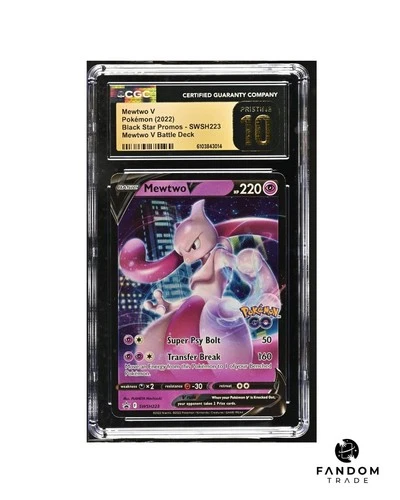 CGC 10 PRISTINE Mewtwo V Battle Deck Pokemon SWSH223 Pokemon POP 9