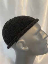 Herren-Mütze/ Sylter Mütze/ KU 58 - 60cm / Merino /Neu / Anthrazit melange 