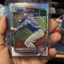 2025 Bowman Chrome Mega JUAN CABADA 1st MOJO Refractor BCP-207 👀 Cubs