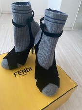 FENDI Pre-Owned Women 6.0US Velor Knit Socks Booties