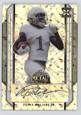 2021 Leaf Metal Draft Silver Marble 52/60 Pooka Williams Jr #BA-PWJ Auto 03xg