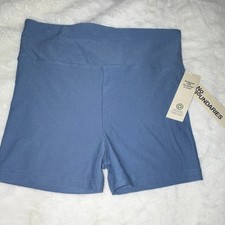 No Boundaries Women's Blue Biker Shorts Knit Elastic Waist Activewear