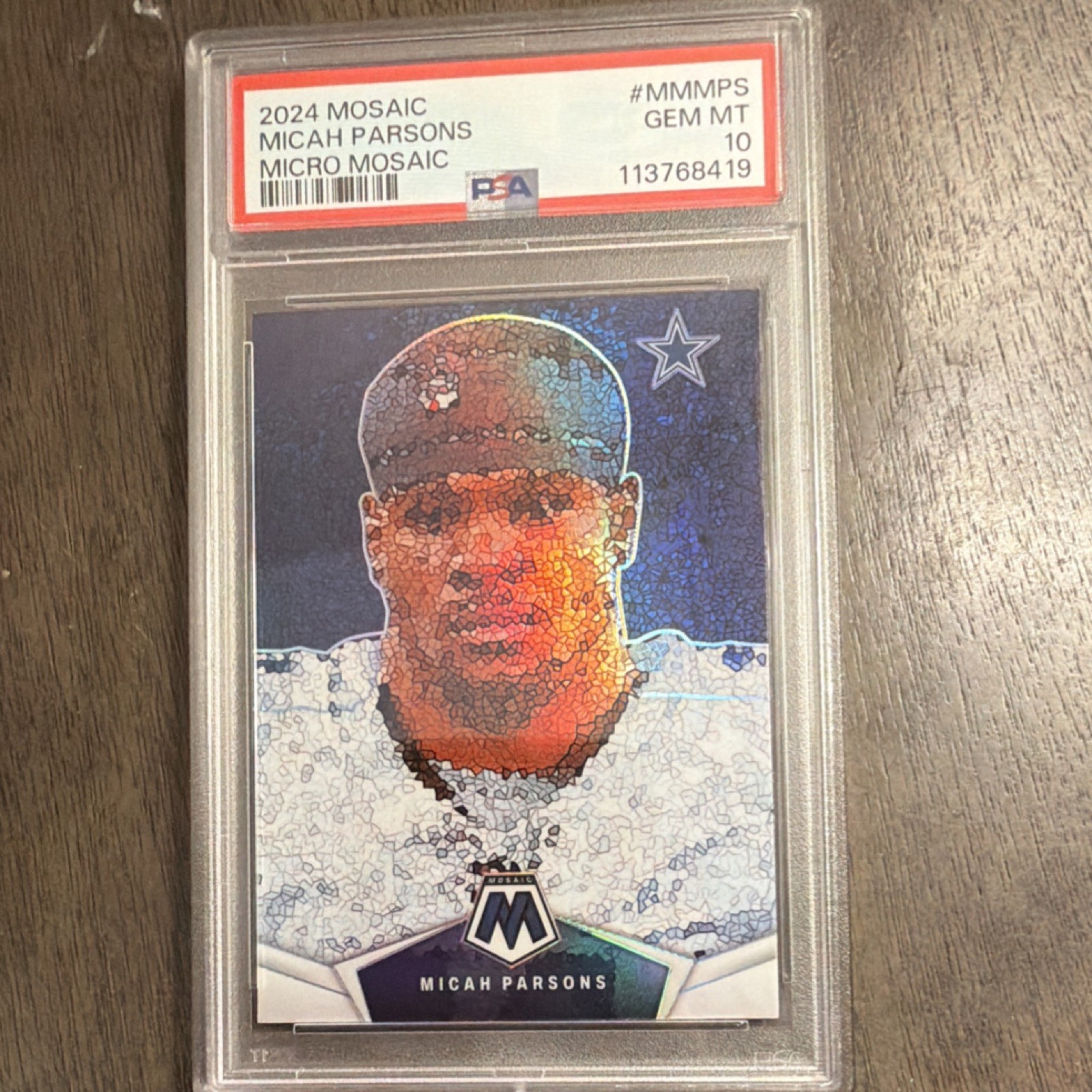 2024 Panini Mosaic Micah Parsons Micro Mosaic #MM-MPS PSA 10