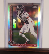 Topps Chrome 2025 A.J. Terrell Refractor #19 Atlanta Falcons Football Card