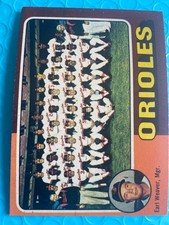 1975 Topps Baseball set break #117 Orioles Team NM/MT