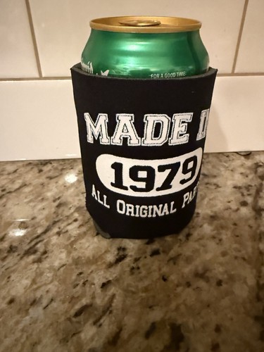 Vintage-Style “Made in 1979” All Original Parts Koozie / Beer Cozy Can Holder