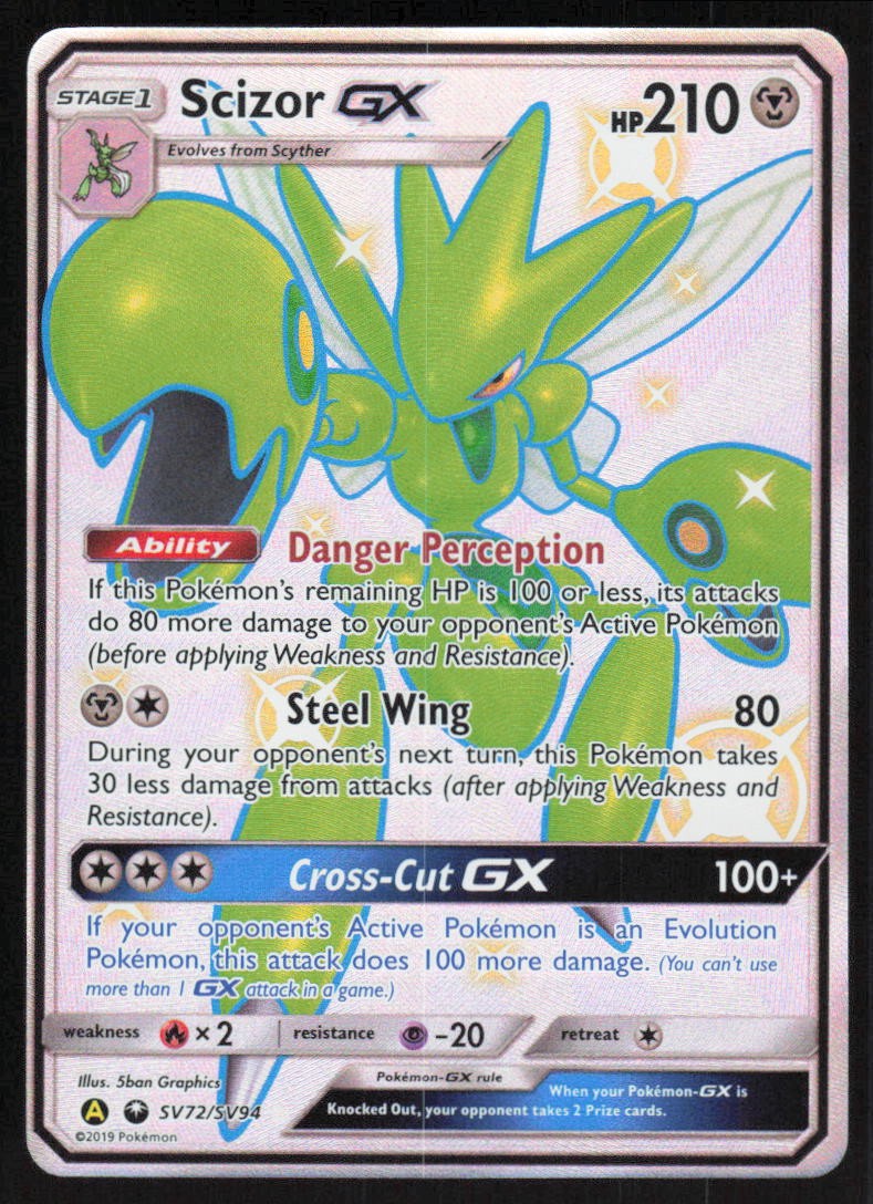 Scizor GX Holo SV72/SV94 NM Hidden Fates: Shiny Vault Pokemon Card