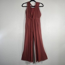 Balera Girls Leotard Dancewear Jumpsuit Size LC Size 14 Orange Sheer Stretch