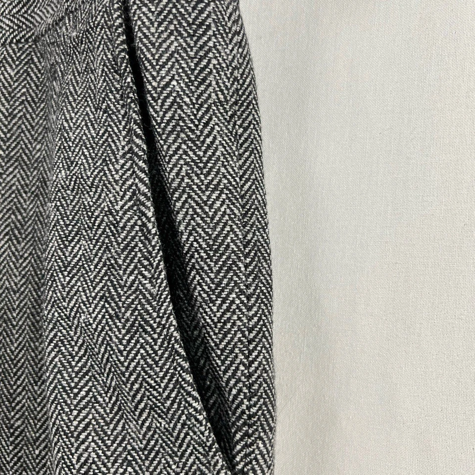 PJ Paul Jones 裤子男式 XL 灰色人字形褶边长裤正装新品 — 第 3/4 张图片