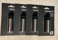 Lot of Four (4) Blomus Wall Door Stoppers 65354 Silver/Black Modern New & Sealed