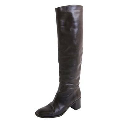 Hermes BOOTS Long Heels Leather Shoes Womens 37 (equivalent to 24cm) Used MOLO-0