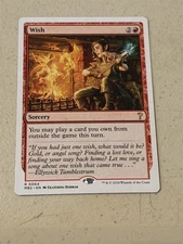 mtg white border Wish, Mystery Booster 2, unplayed