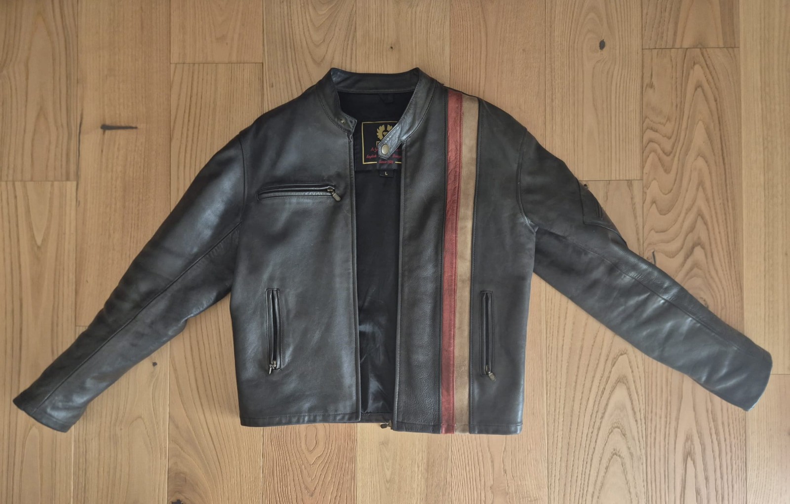 BELSTAFF CYCLOPS – GIACCA IN PELLE SPORTIVA – TAGLIA L – COME NUOVA