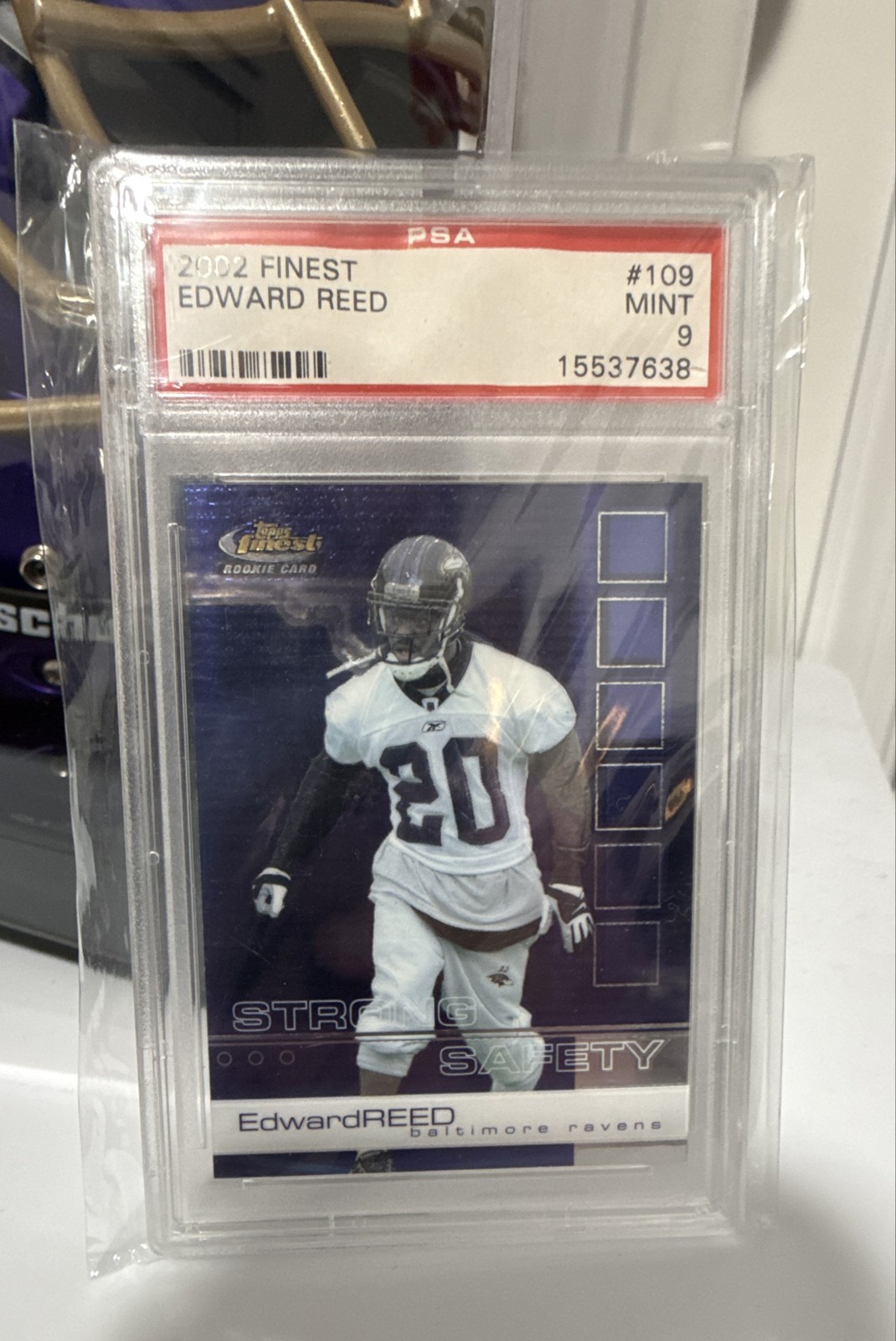 2002 Topps Finest - Ed Reed #109 (RC) PSA 9