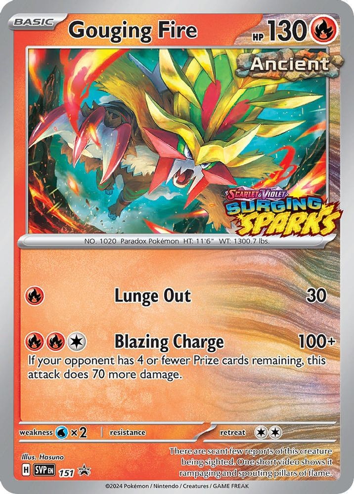 Gouging Fire (151) [Scarlet & Violet: Black Star Promos] Lightly Played Holofoil