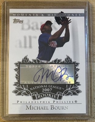 2007 Topps Moments & Milestones Rookie Auto Michael Bourn #RA-MB Auto