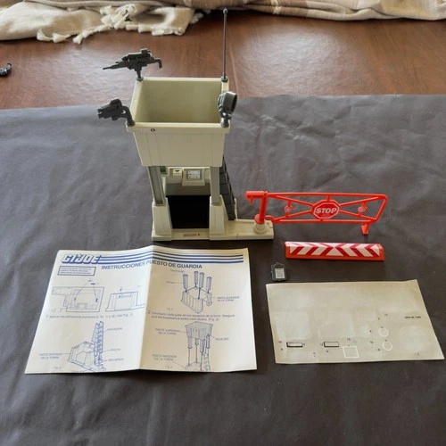 1985 GI JOE EURO SPAIN PUESTO DE GUARDIA CONTROL TOWER SET 100% COMPLETE MT-