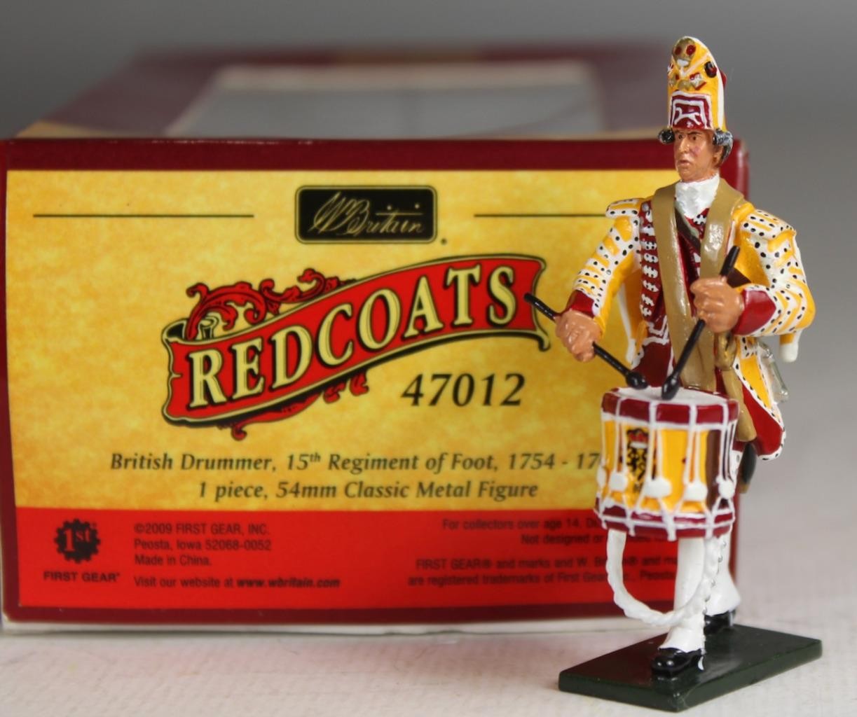 W BRITAINS The Redcoats  British Drummer 15th Rgt Foot Set #47012 MIB