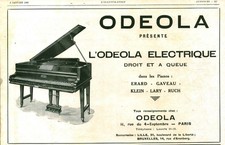 Antique Odeola Piano Advertising 1929 Magazine Issue
